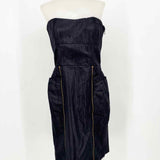 LOEFFLER RANDALL Women's Black Strapless sheen Size 8 Dress - Article Consignment