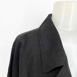 Eileen Fisher Women's Black Blazer Linen Blend Lagenlook Size L Jacket - Article Consignment