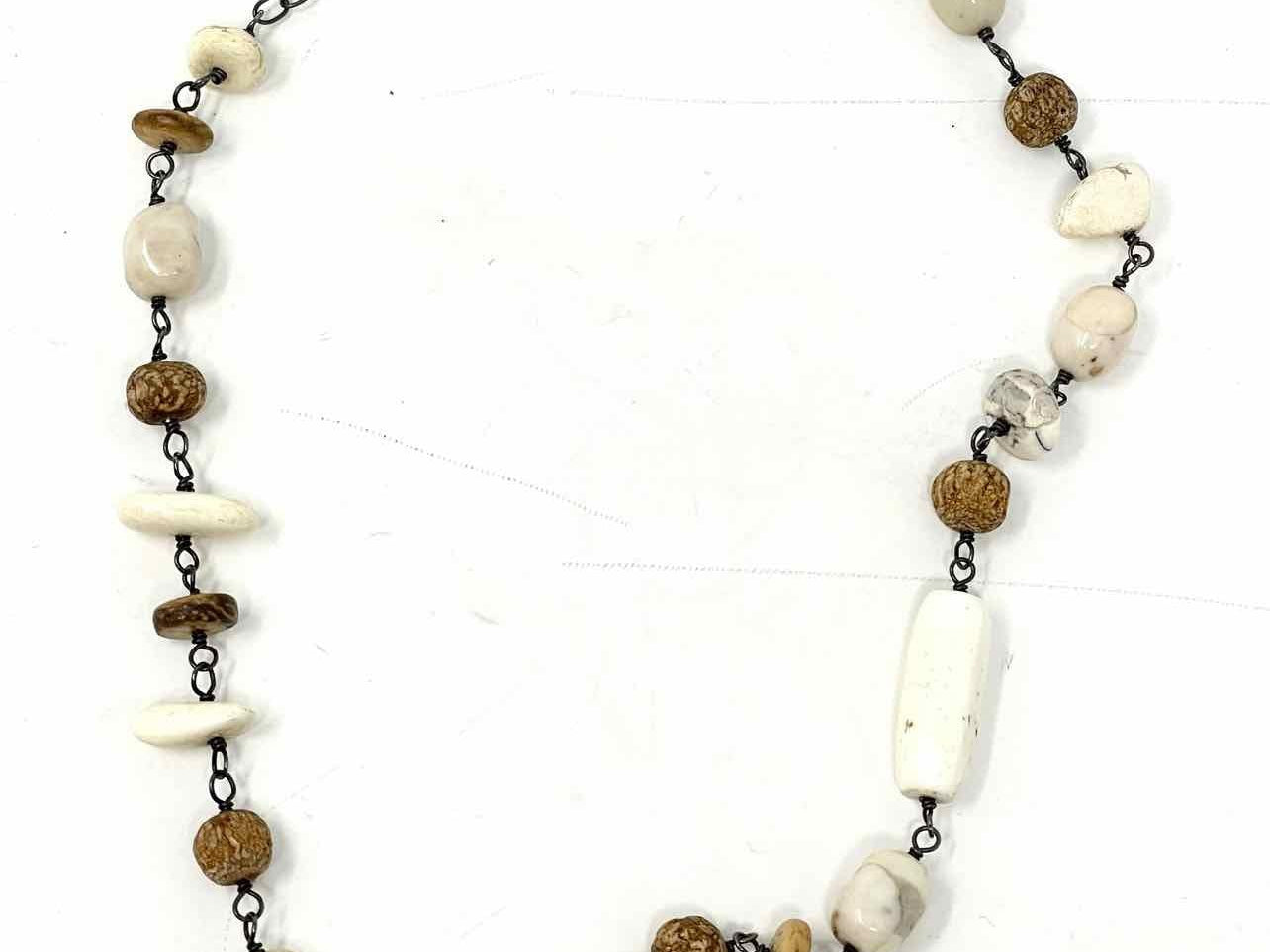 Silpada .925 Brown/White Stone Necklace - Article Consignment