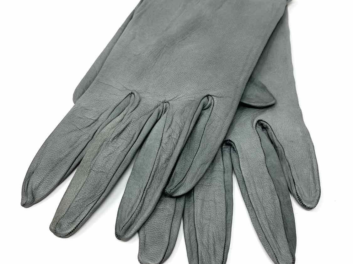 Women's Gray Leather gloves - Article Consignment