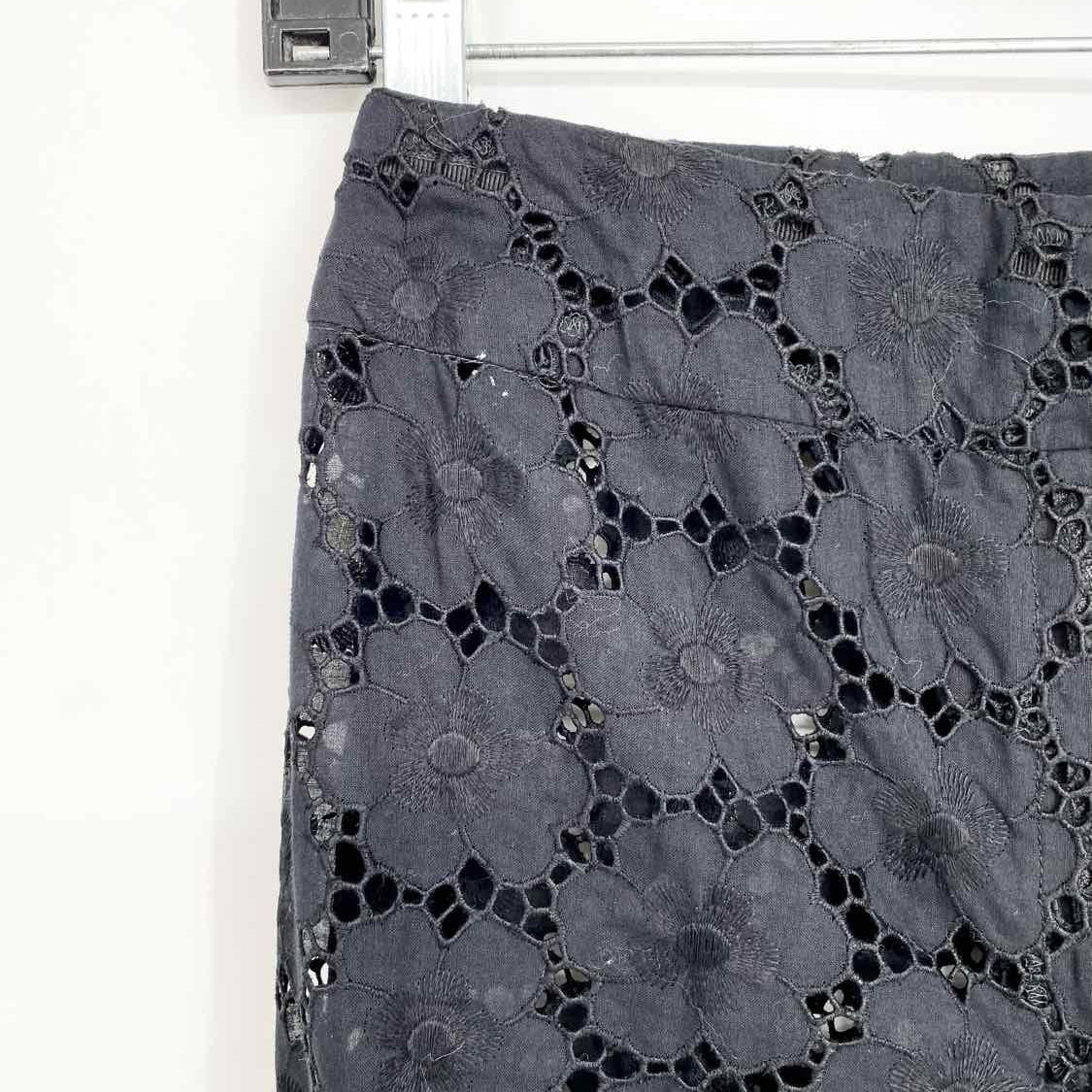 Chanel Women's Black Wide Leg Lace Sheer High Waisted Luxury Size 40/4 Pants - Article Consignment