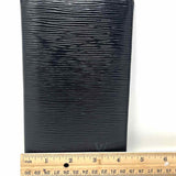 LOUIS VUITTON Black Rectangle 7.5 in Ribbed Wallet - Article Consignment