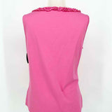 ESCADA Women's Pink Cotton Blend Ruffled Size 40/6 Sleeveless - Article Consignment