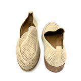 Susina Women's Tan Loafer Suede Perforated Size 8 Flats - Article Consignment