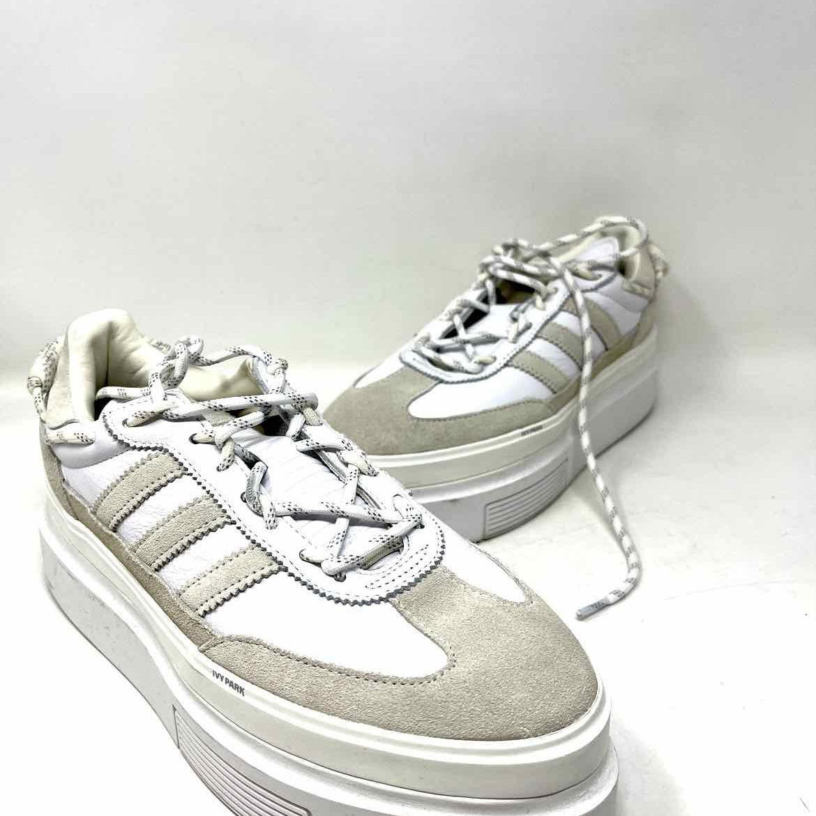 Adidas x IVY PARK Women White/Beige Lace-up Leather Suede Platform 9.5