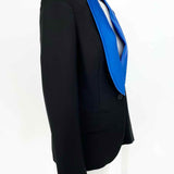 STELLA McCARTNEY Size 36/0 Black/Blue Tuxedo Blazer - Article Consignment