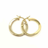 14K Gold Hoop Italy Earrings - Article Consignment