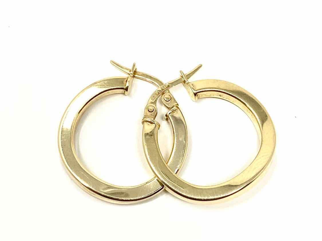 14K Gold Hoop Italy Earrings - Article Consignment