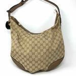 Gucci Canvas Tan/Gold Shoulder Bag - Article Consignment