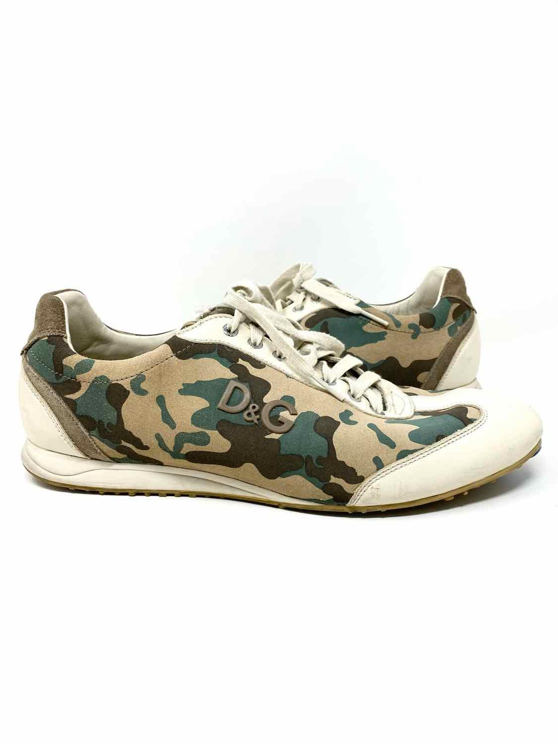 D&G Men's Beige/Green Camouflage Luxury Shoe Size 44/11 Sneakers - Article Consignment