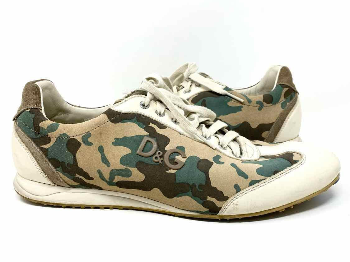 D&G Men's Beige/Green Camouflage Luxury Shoe Size 44/11 Sneakers - Article Consignment