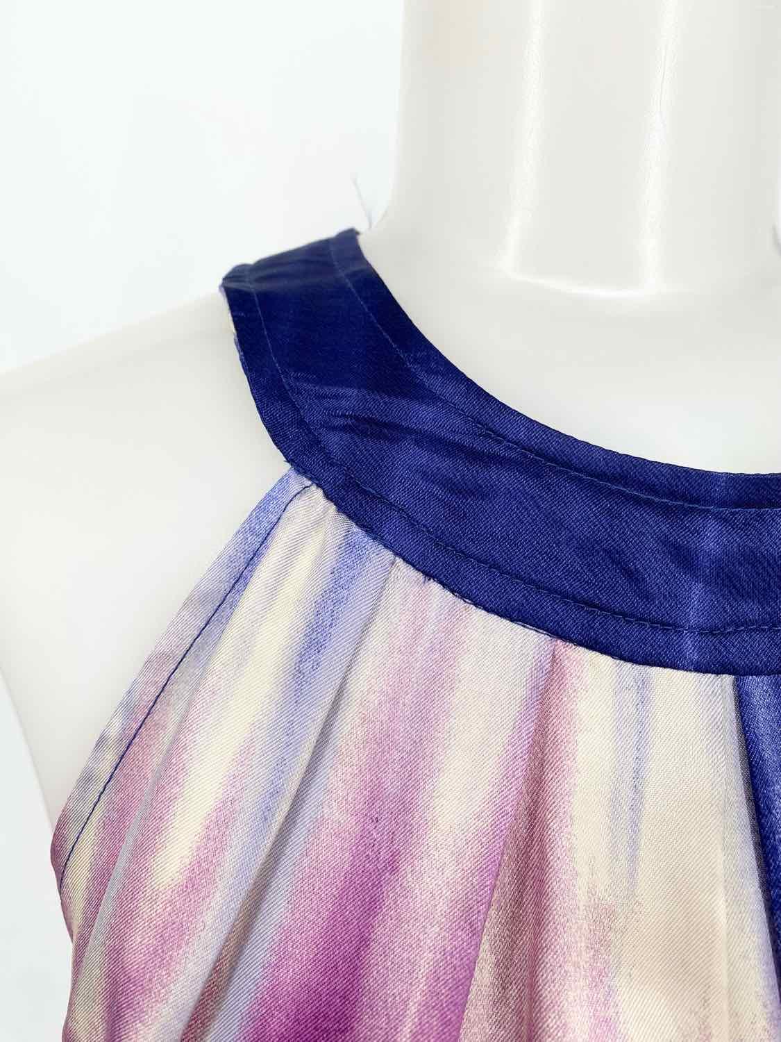 Erato Women's Purple/Blue High Neck Viscose Girls Night Out Size 0 Sleeveless - Article Consignment