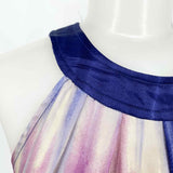 Erato Women's Purple/Blue High Neck Viscose Girls Night Out Size 0 Sleeveless - Article Consignment