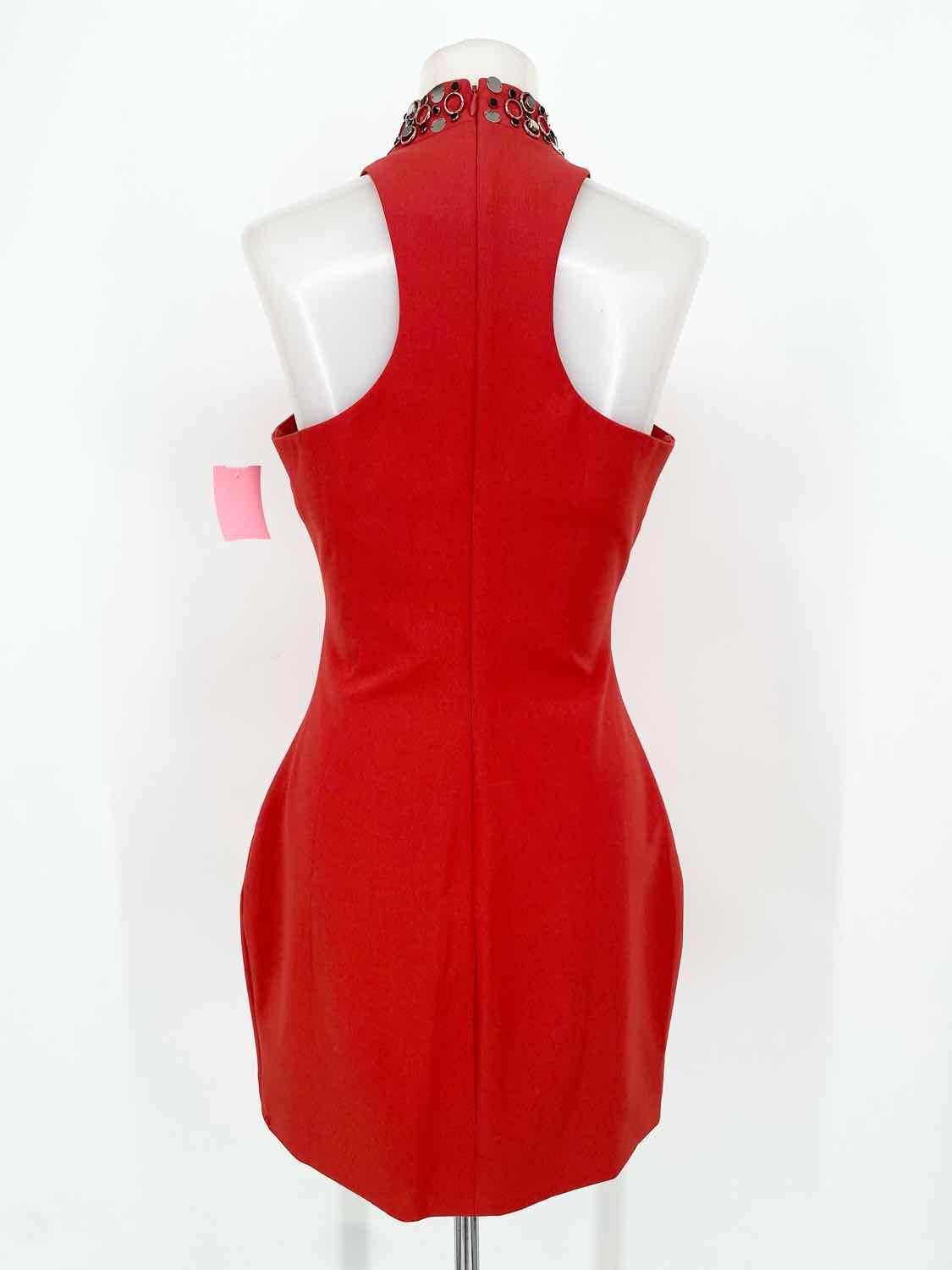 Elizabeth and James Women's Orange Sleeveless Embelished Size 6 Dress - Article Consignment