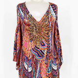 Bebe Women's Multi-Color Open Sleeve Embelished Size XS Long Sleeve - Article Consignment