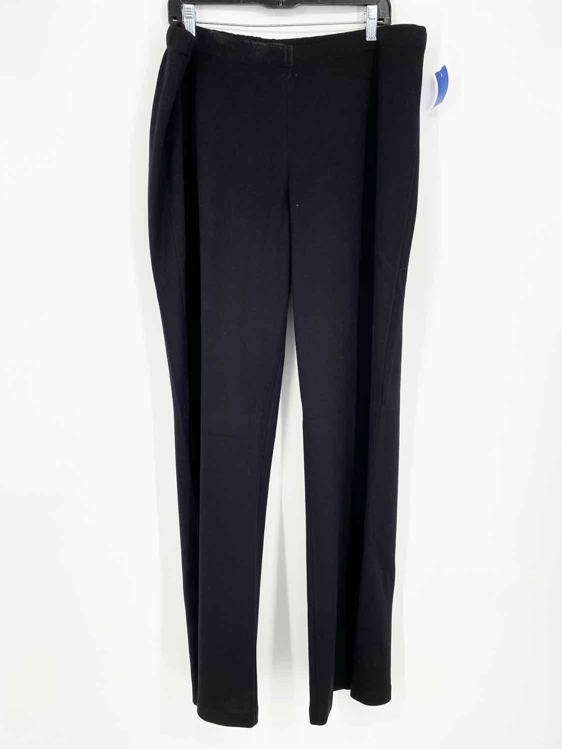 ST. JOHN Women's Black Wide Leg Stretch Knit Size 18 Pants - Article Consignment