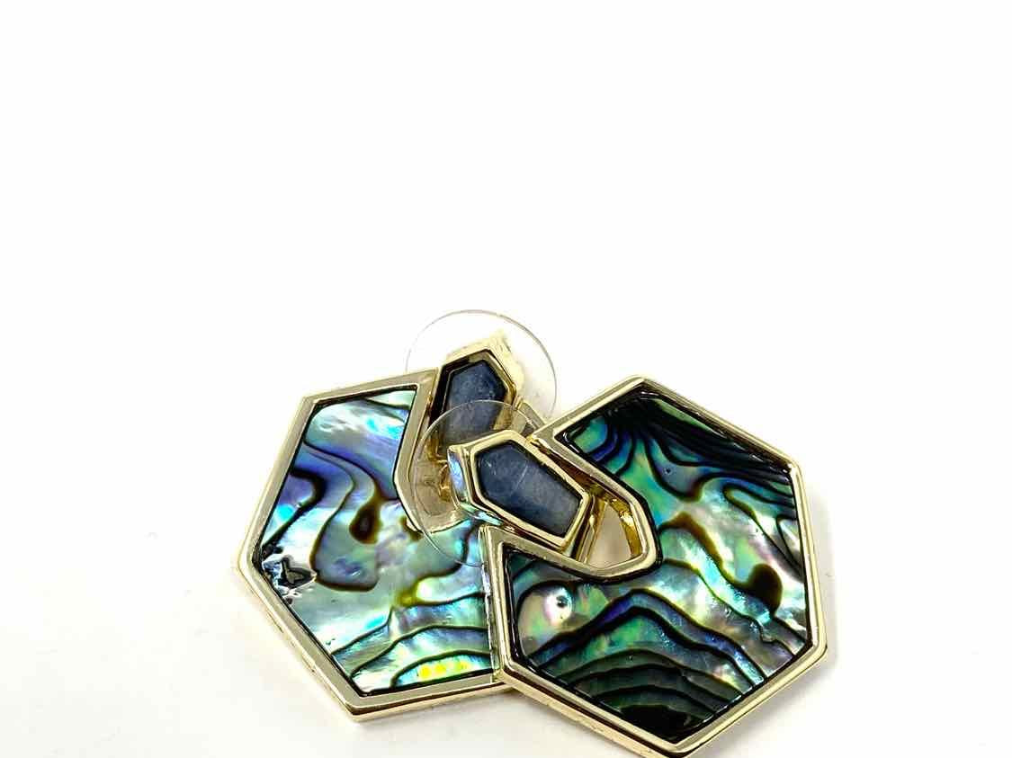 Connie Craig-Carroll Gold/Blue Statement Abalone Jewelry Set - Article Consignment