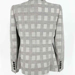 Armani Collezioni Women's Gray Wool Blend Window Pane Size 46/10 Blazer - Article Consignment