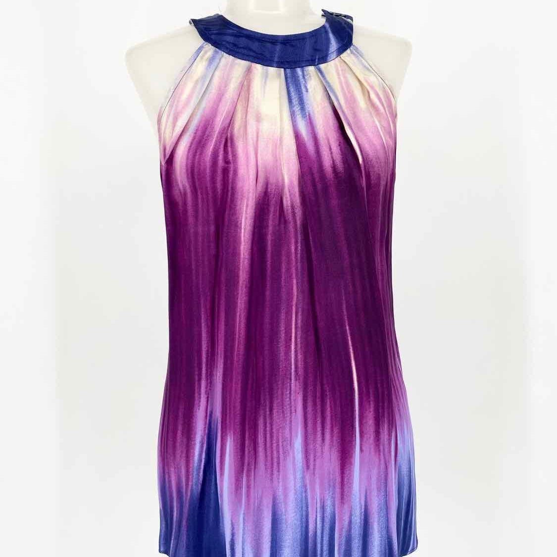 Erato Women's Purple/Blue High Neck Viscose Girls Night Out Size 0 Sleeveless - Article Consignment